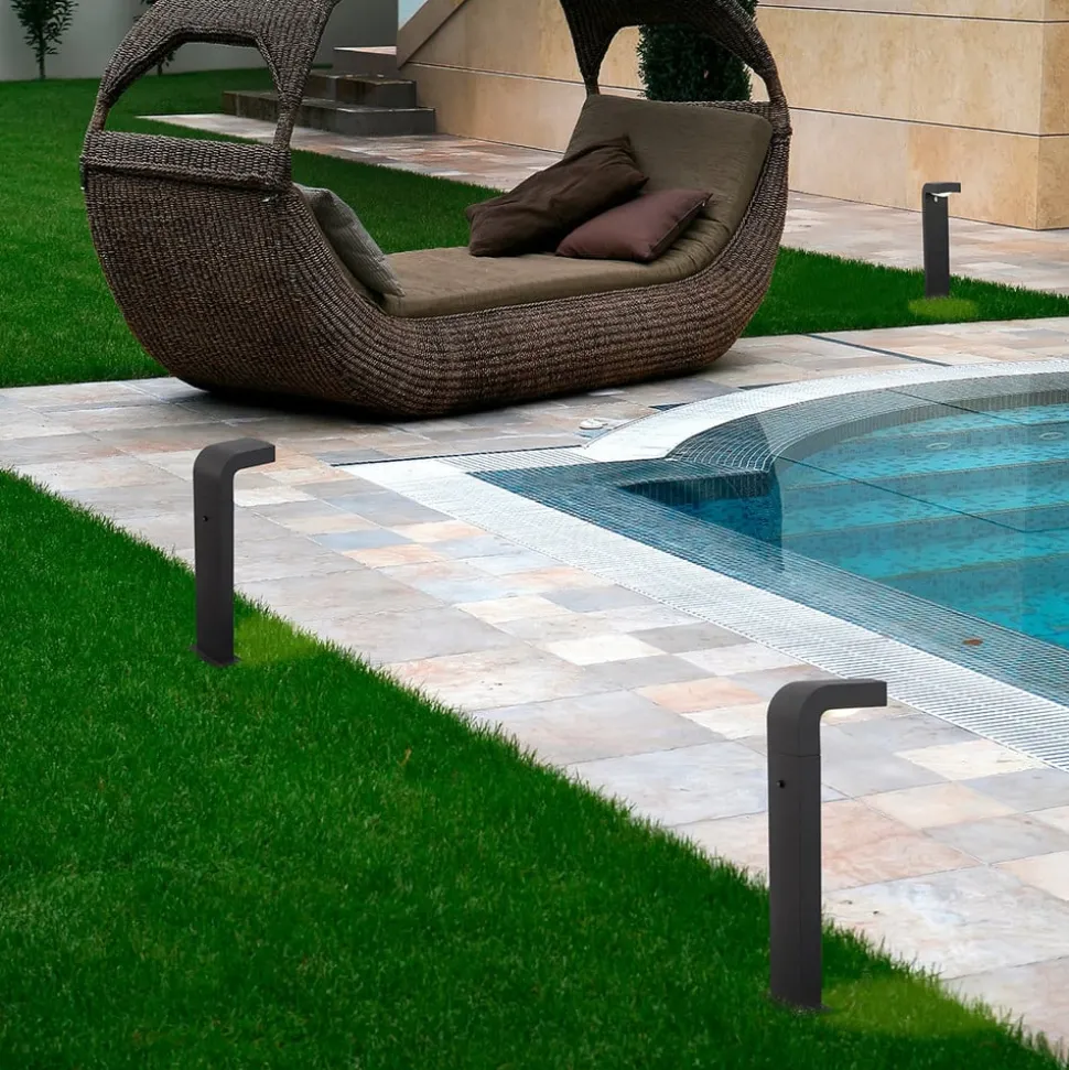 Antracietkleurige tuinpadverlichting KLAMP