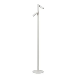 Antrim LED vloerlamp, wit, 2-lamps, IP54, dimbaar