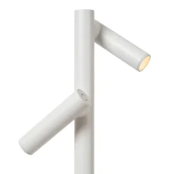 Antrim LED vloerlamp, wit, 2-lamps, IP54, dimbaar