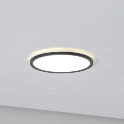 Aqua LED paneel, Ø 30 cm, zwart, metaal/kunststof, CCT dimbaar