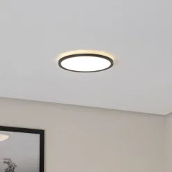 Aqua LED paneel, Ø 30 cm, zwart, metaal/kunststof, CCT dimbaar