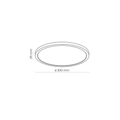 Aqua LED paneel, Ø 30 cm, zwart, metaal/kunststof, CCT dimbaar