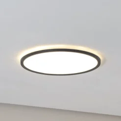 Aqua LED paneel, Ø 40 cm, zwart, metaal/kunststof, CCT dimbaar
