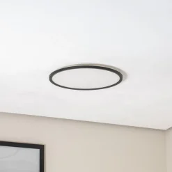 Aqua LED paneel, Ø 40 cm, zwart, metaal/kunststof, CCT dimbaar