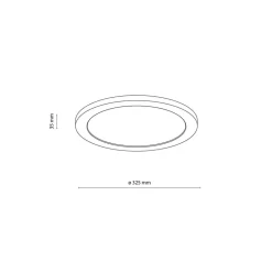 Aqua LED plafondlamp, beuken, Ø 32,5 cm, 24 W