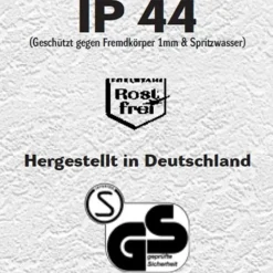 Aqua Rain buitenwandlamp, roestvrij staal