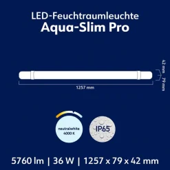 Aquaslim LED verstraler, lengte 127 cm, IP65, kunststof