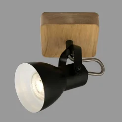 Arbo plafondspot met houten element, 1-lamp