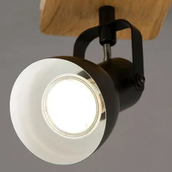 Arbo plafondspot met houten element, 1-lamp