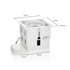 Arcchio Adin LED inbouwlamp, 4.000K, 25,9W, wit