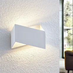 Arcchio Assona wandlamp, wit-zilver