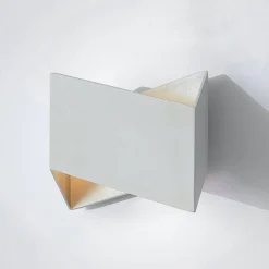 Arcchio Assona wandlamp, wit-zilver