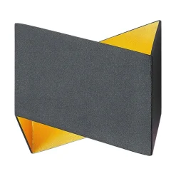 Arcchio Assona wandlamp, zwart-goud