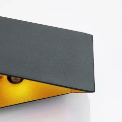 Arcchio Assona wandlamp, zwart-goud