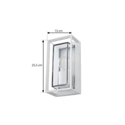 Arcchio buitenwandlamp Ismera, wit, IP65, glas, E27