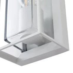 Arcchio buitenwandlamp Ismera, wit, IP65, glas, E27