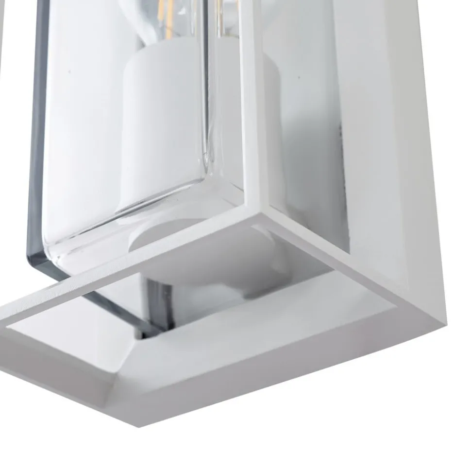 Arcchio buitenwandlamp Ismera, wit, IP65, glas, E27