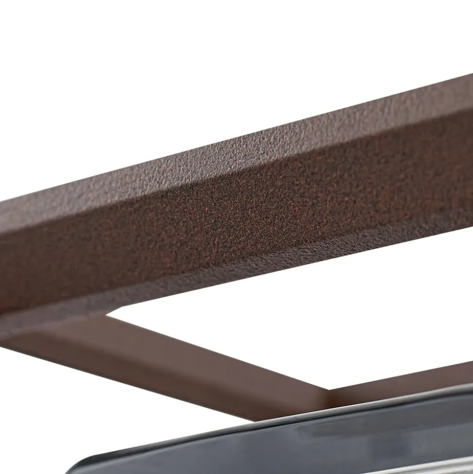 Arcchio buitenwandlamp Ismera, roestkleurig, IP65, glas, E27