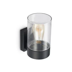 Arcchio buitenwandlamp Liljana, zwart, 21 cm, IP65, glas