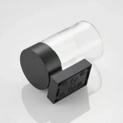 Arcchio buitenwandlamp Liljana, zwart, 21 cm, IP65, glas