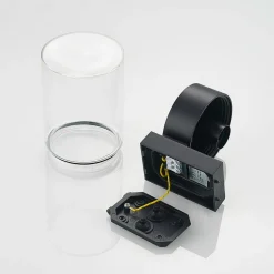 Arcchio buitenwandlamp Liljana, zwart, 21 cm, IP65, glas