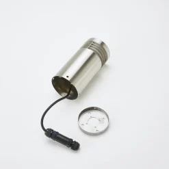 Arcchio Caramia sokkellamp, 23 cm, roestvrij staal, zeewaterbestendig