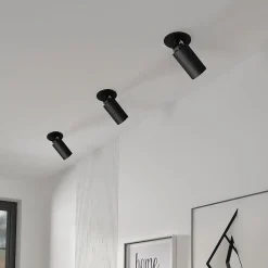 Arcchio Davin inbouwspot, cilinder, zwart