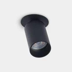 Arcchio Davin inbouwspot, cilinder, zwart