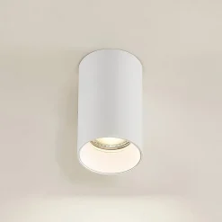 Arcchio Downlight Brinja, wit, metaal, Ø 6 cm, rond, GU10