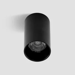 Arcchio Downlight Brinja, zwart, metaal, Ø 6 cm, rond, GU10