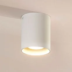 Arcchio downlight Carson, hoogte 10 cm, wit, aluminium