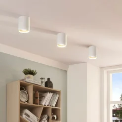 Arcchio downlight Carson, hoogte 10 cm, wit, aluminium