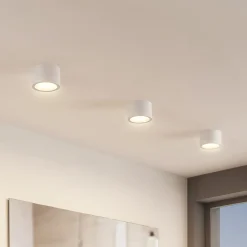 Arcchio downlight Nieva, GX53, wit, rond, Ø 10cm, metaal