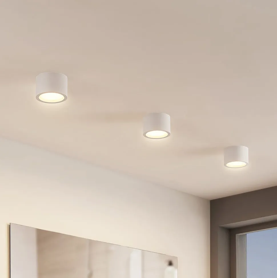 Arcchio downlight Nieva, GX53, wit, rond, Ø 10cm, metaal