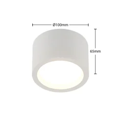 Arcchio downlight Nieva, GX53, wit, rond, Ø 10cm, metaal