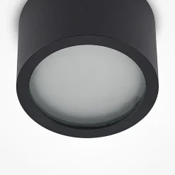 Arcchio downlight Nieva, GX53, zwart, rond, Ø 10cm, metaal