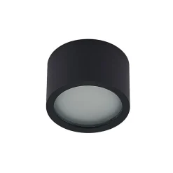 Arcchio downlight Nieva, GX53, zwart, rond, Ø 10cm, metaal