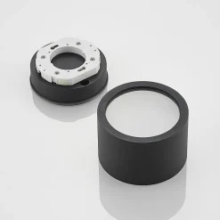 Arcchio downlight Nieva, GX53, zwart, rond, Ø 10cm, metaal