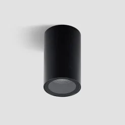 Arcchio downlight Olivir, zwart, metaal, Ø 6cm, GU10, IP44