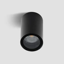 Arcchio downlight Olivir, zwart, metaal, Ø 6cm, GU10, IP44