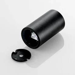 Arcchio downlight Olivir, zwart, metaal, Ø 6cm, GU10, IP44