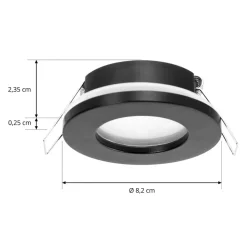 Arcchio downlight Sylvi zwart Ø 8,2 cm
