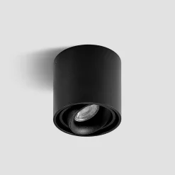 Arcchio downlight Walza, zwart, metaal, Ø 9,3cm, GU10