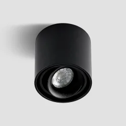 Arcchio downlight Walza, zwart, metaal, Ø 9,3cm, GU10