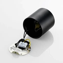 Arcchio downlight Walza, zwart, metaal, Ø 9,3cm, GU10