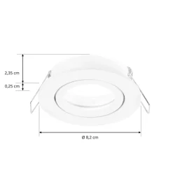 Arcchio downlight Zyron, wit, Ø 8,2 cm