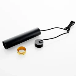 Arcchio Ejona hanglamp, hoogte 27 cm, zwart, aluminium