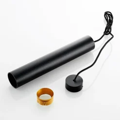 Arcchio Ejona hanglamp, hoogte 35 cm, zwart, aluminium