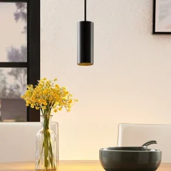 Arcchio Ejona hanglamp, hoogte 15 cm, zwart, metaal