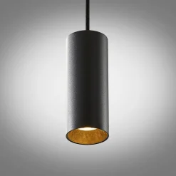 Arcchio Ejona hanglamp, hoogte 15 cm, zwart, metaal